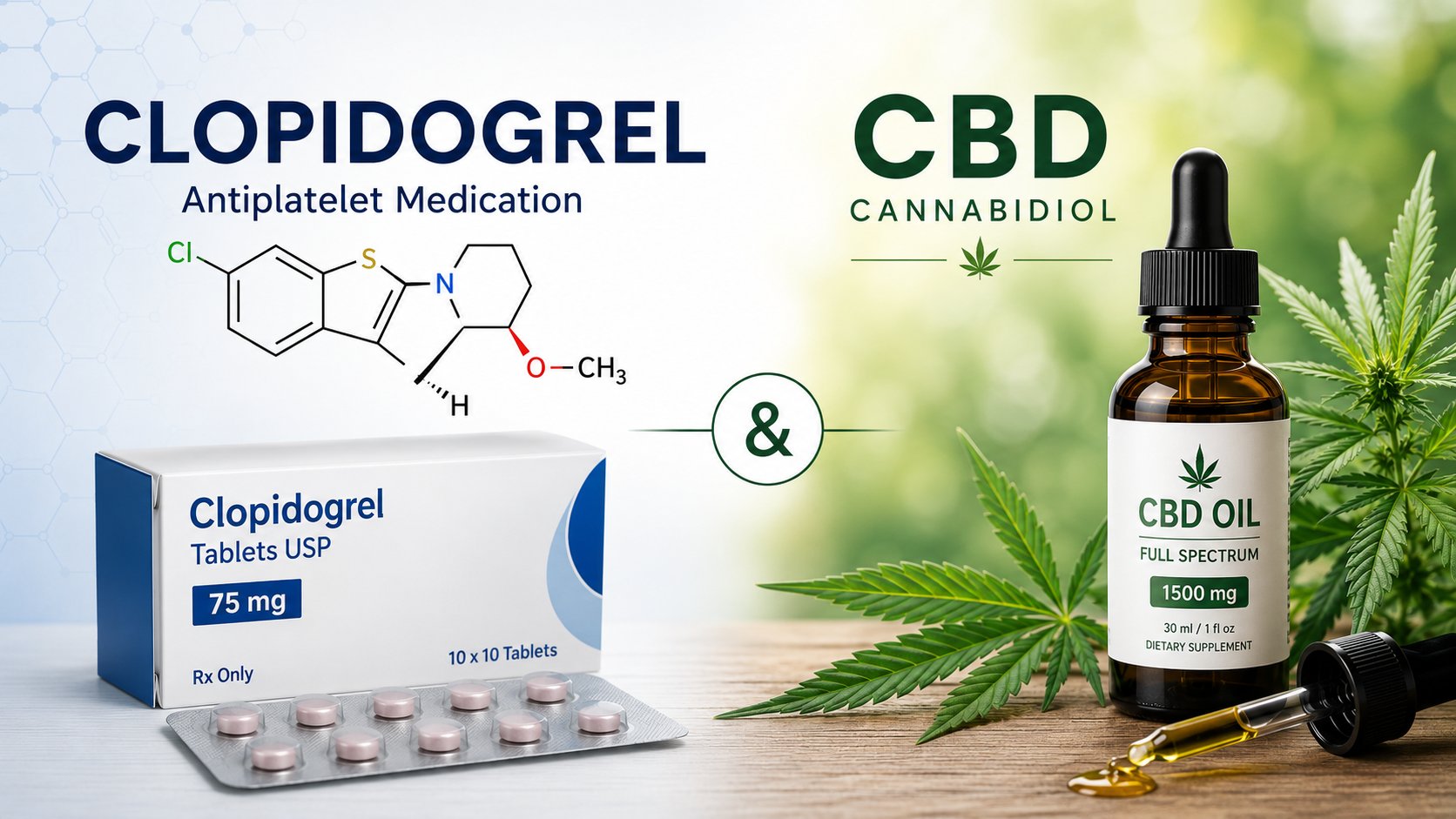 Clopidogrel and CBD